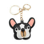Nyckelring: Fransk Bulldog i PU-läder Nyckelring
