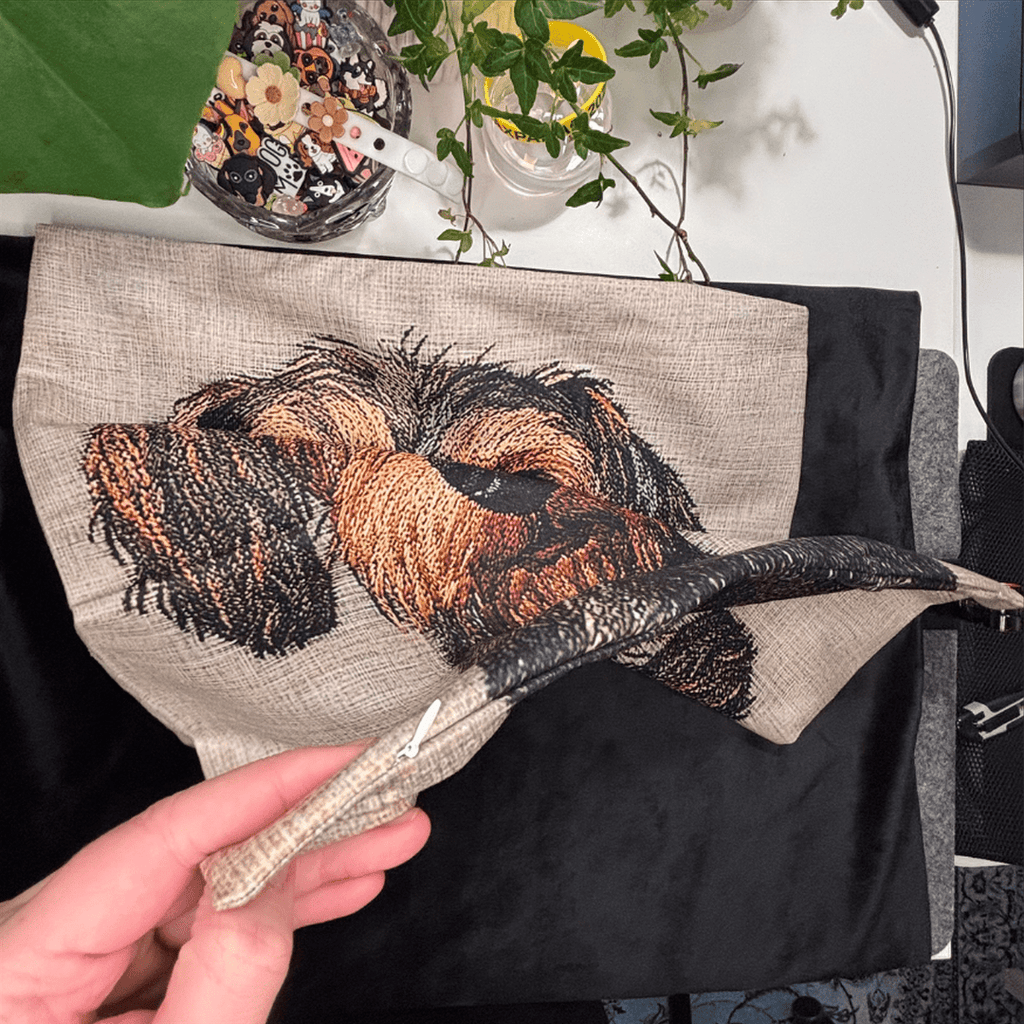 Kuddöverdrag - Strävhårig tax 