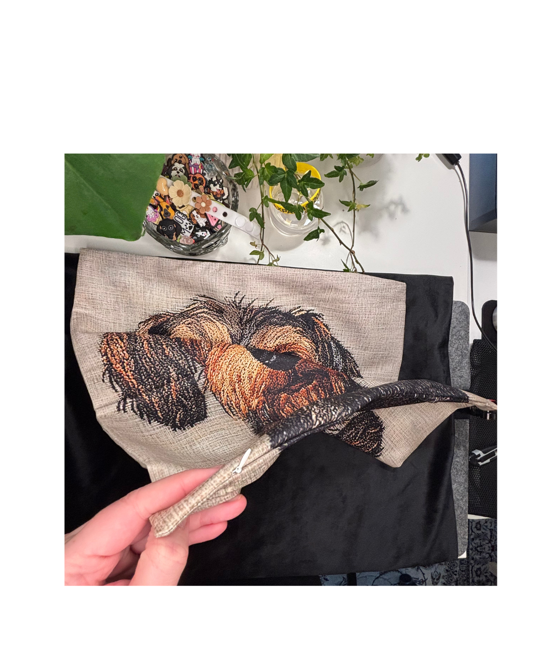 Kuddöverdrag - Strävhårig tax