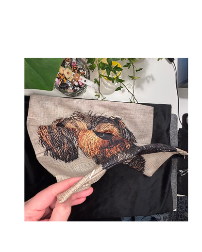 Kuddöverdrag - Strävhårig tax