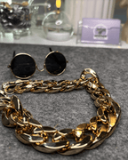 Bling Kit för hund – Glasögon & Guldkedja Hattar & Accessoarer