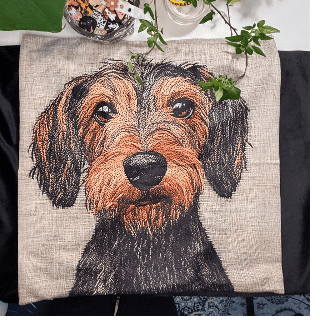 Kuddöverdrag - Strävhårig tax 