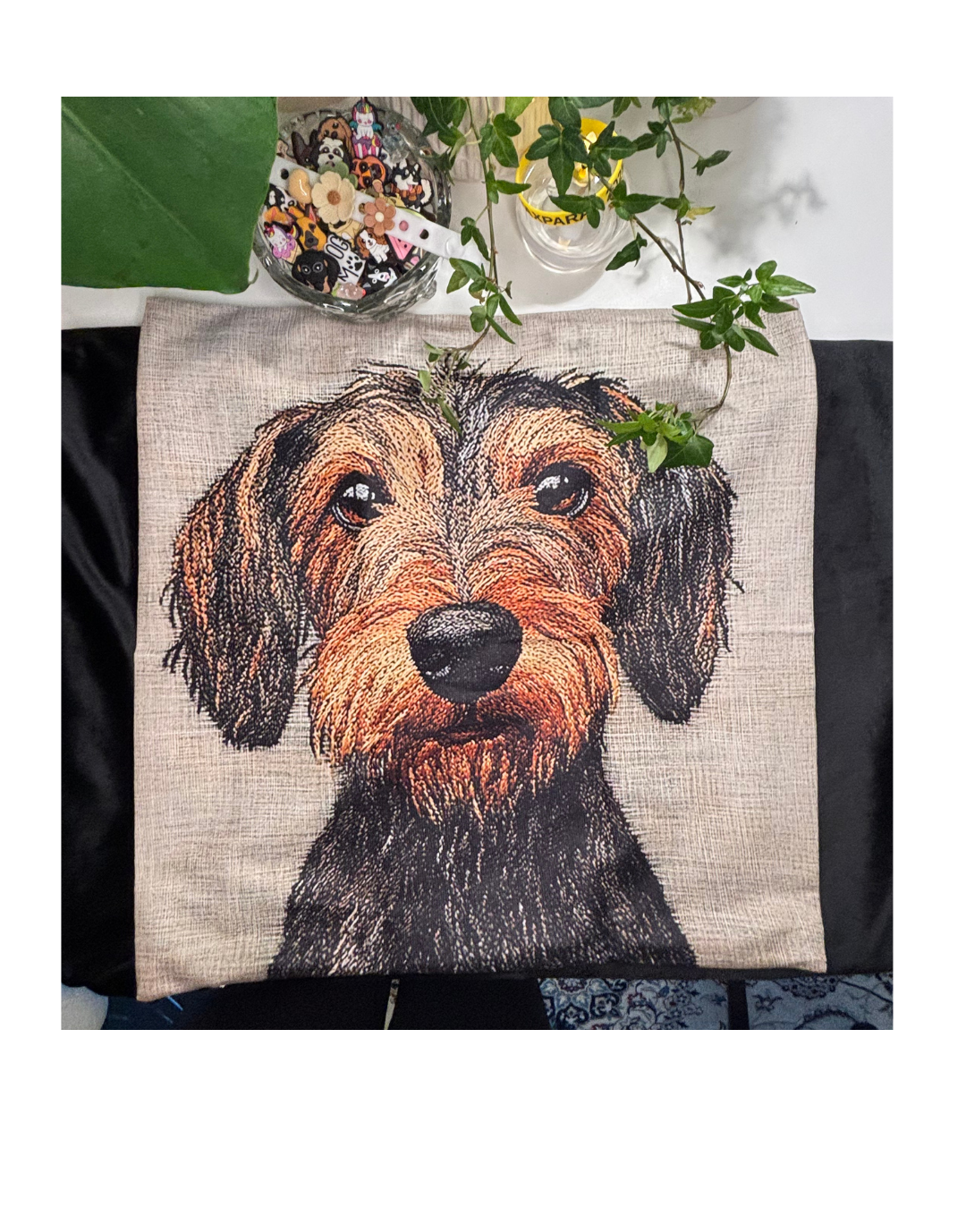 Kuddöverdrag - Strävhårig tax