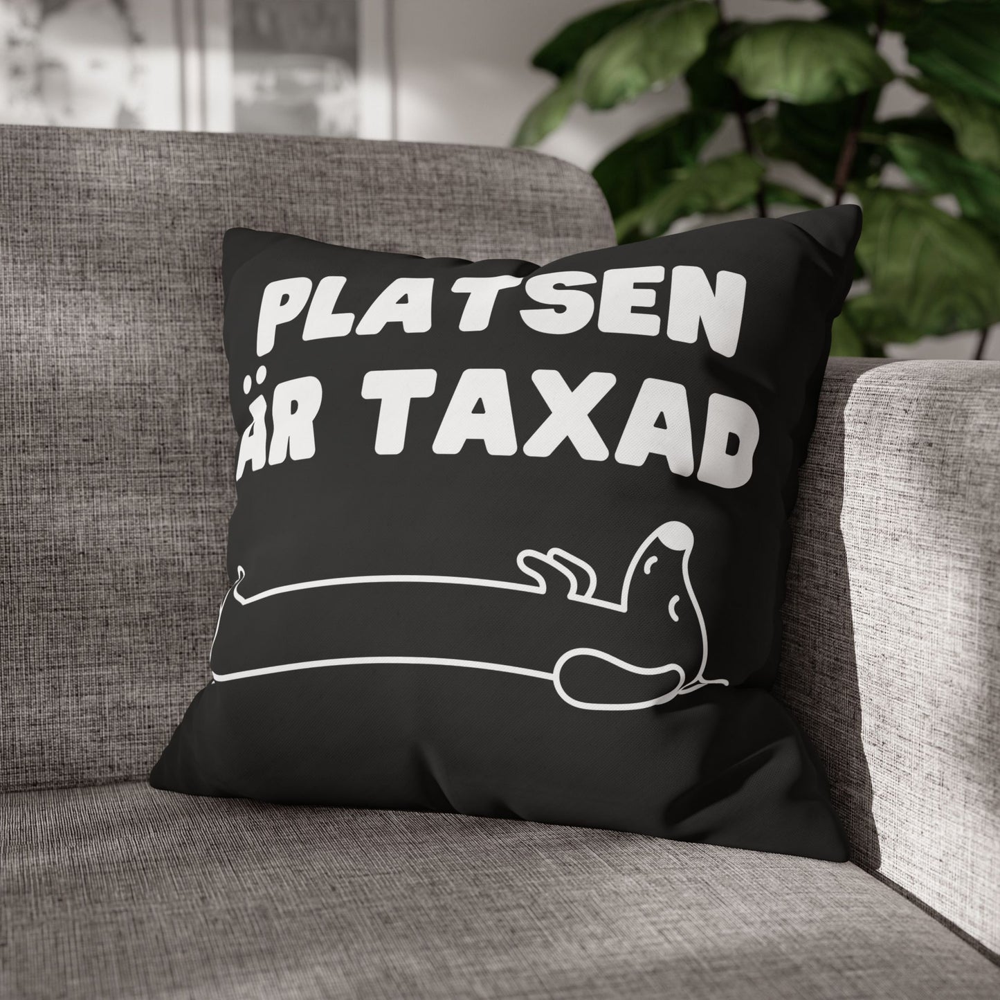 Kuddöverdrag: Platsen är Taxad, svart