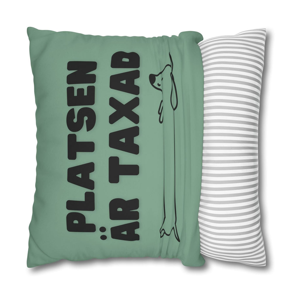 Kuddöverdrag: Platsen är Taxad, grön/salvia Home Decor