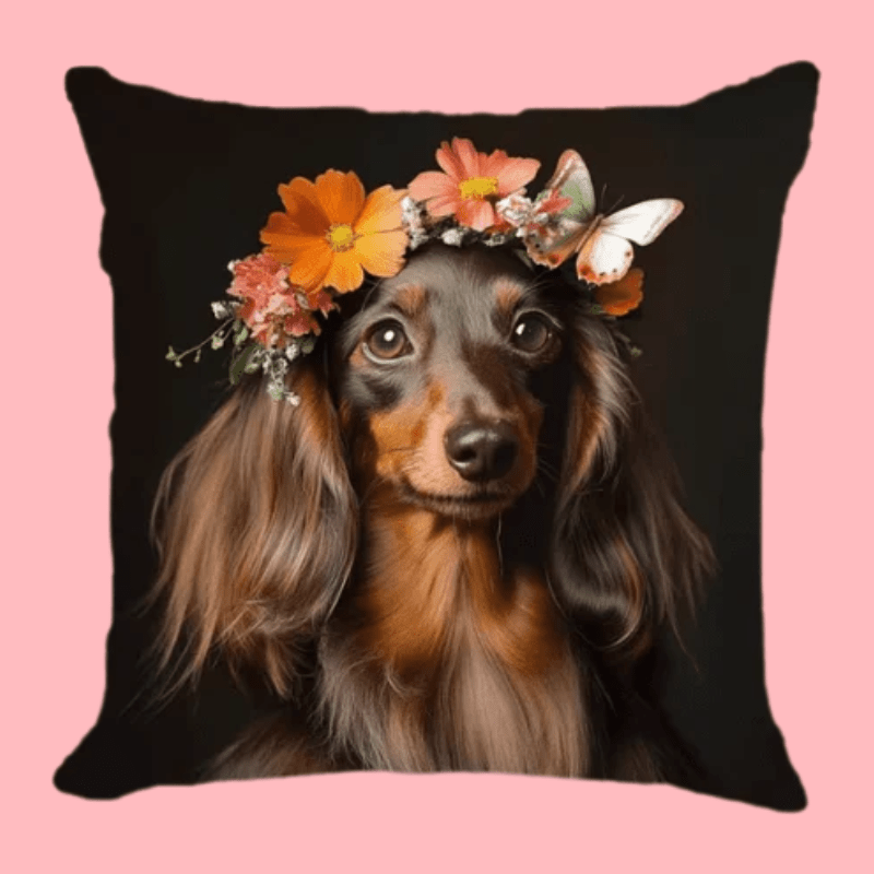 Kuddfodral – Tax med blomkrans Kuddfodral