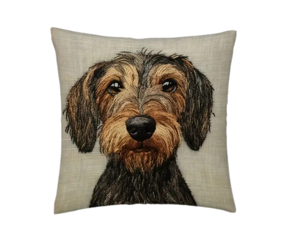 Kuddöverdrag - Strävhårig tax