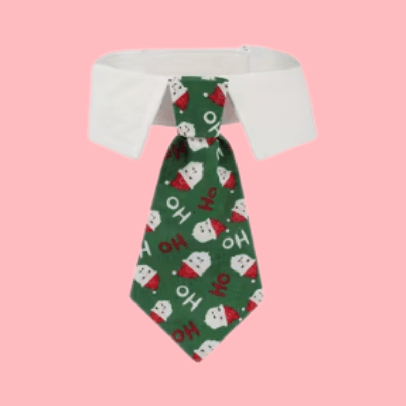 Krage med julslips Hundaccessoarer