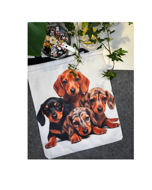 Canvas väska - Korthårig tax