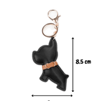 Nyckelring: Fransk Bulldog i PU-läder Nyckelring