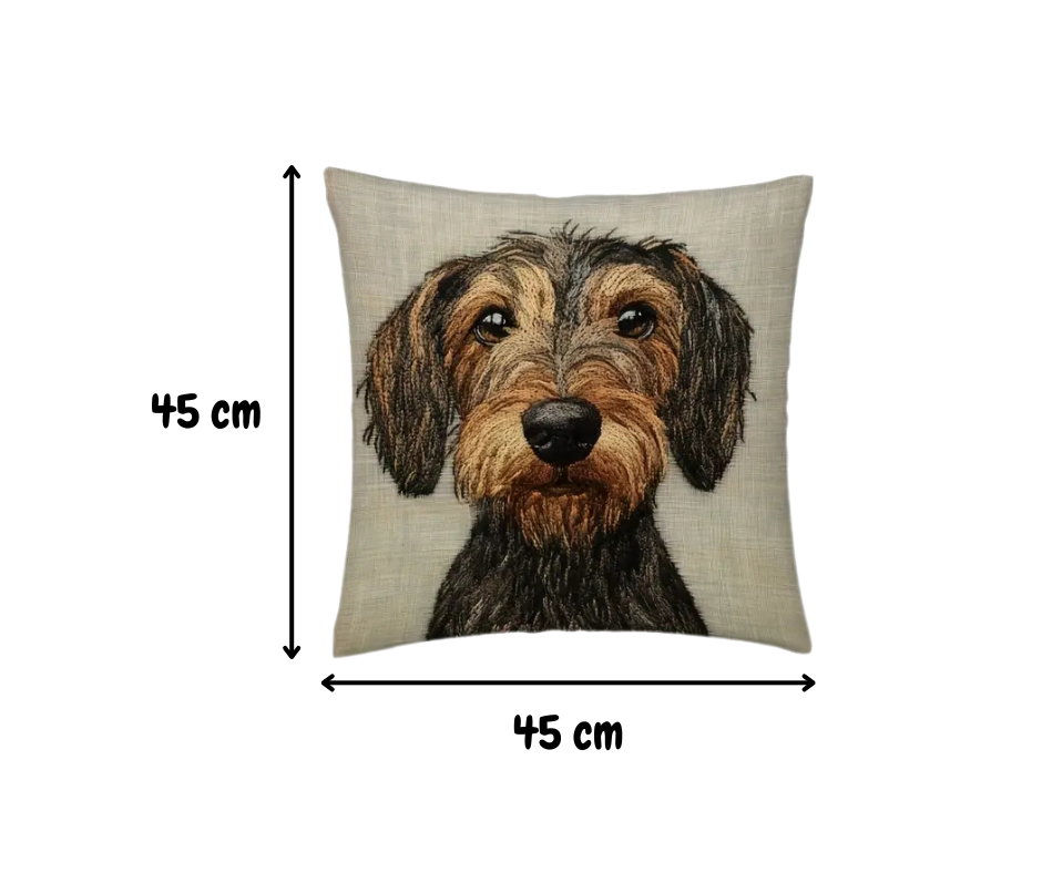 Kuddöverdrag - Strävhårig tax