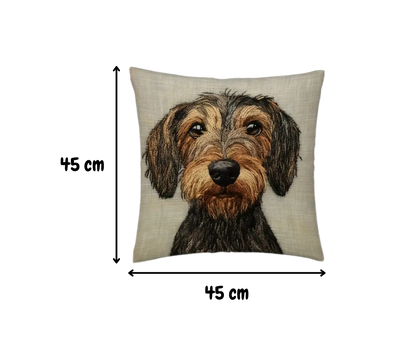 Kuddöverdrag - Strävhårig tax