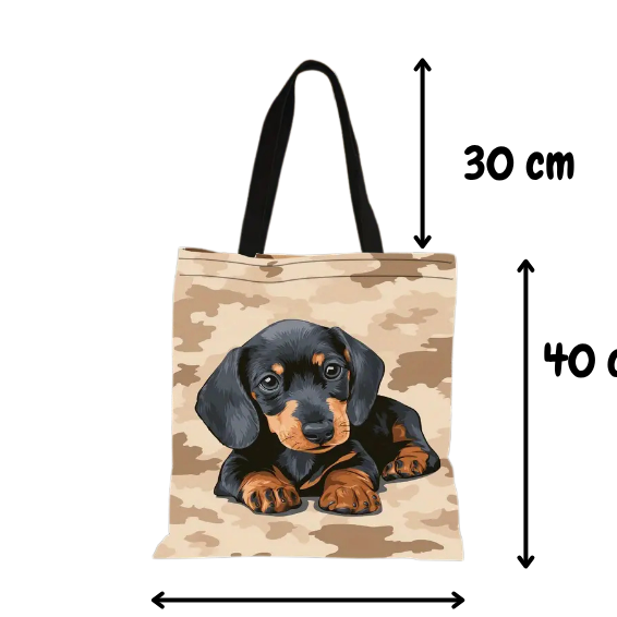 Canvaskasse med taxtryck