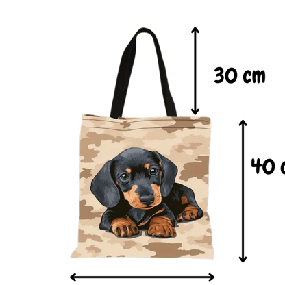 Canvaskasse med taxtryck