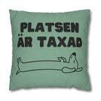 Kuddöverdrag: Platsen är Taxad, grön/salvia Home Decor
