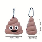 Bajspåsehållare – Emoji 💩 med karbinhake 