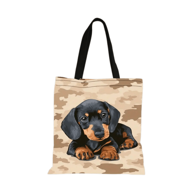 Canvaskasse med taxtryck Handväska