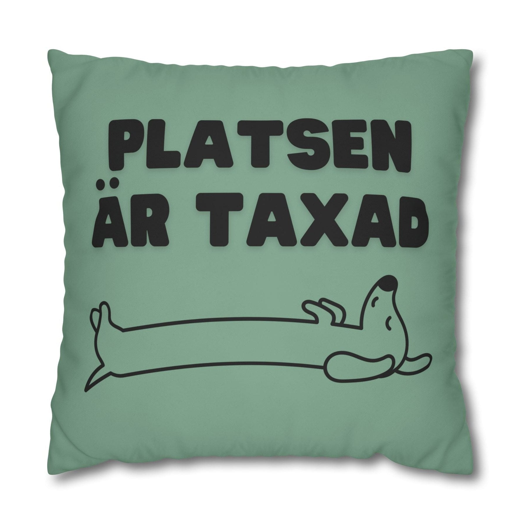 Kuddöverdrag: Platsen är Taxad, grön/salvia Home Decor