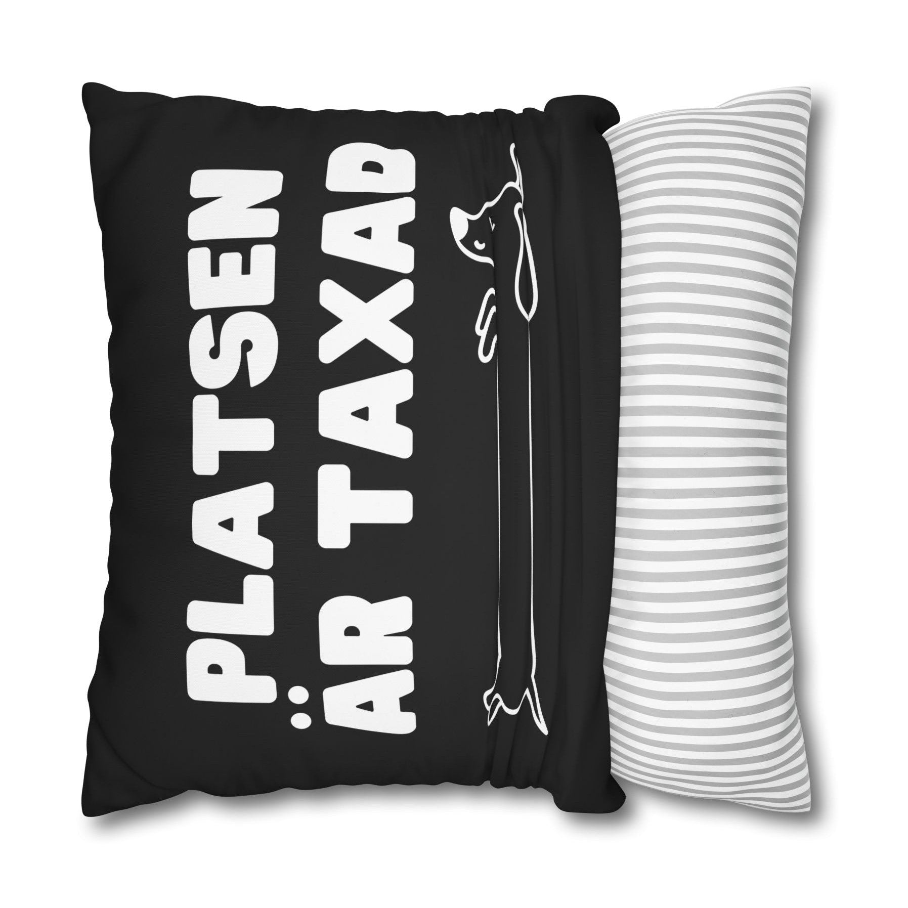 Kuddöverdrag: Platsen är Taxad, svart Home Decor