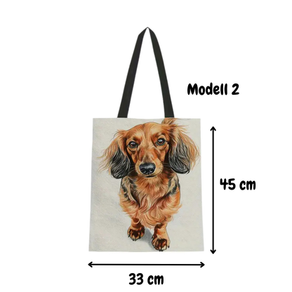 Canvasväska - Långhårig tax