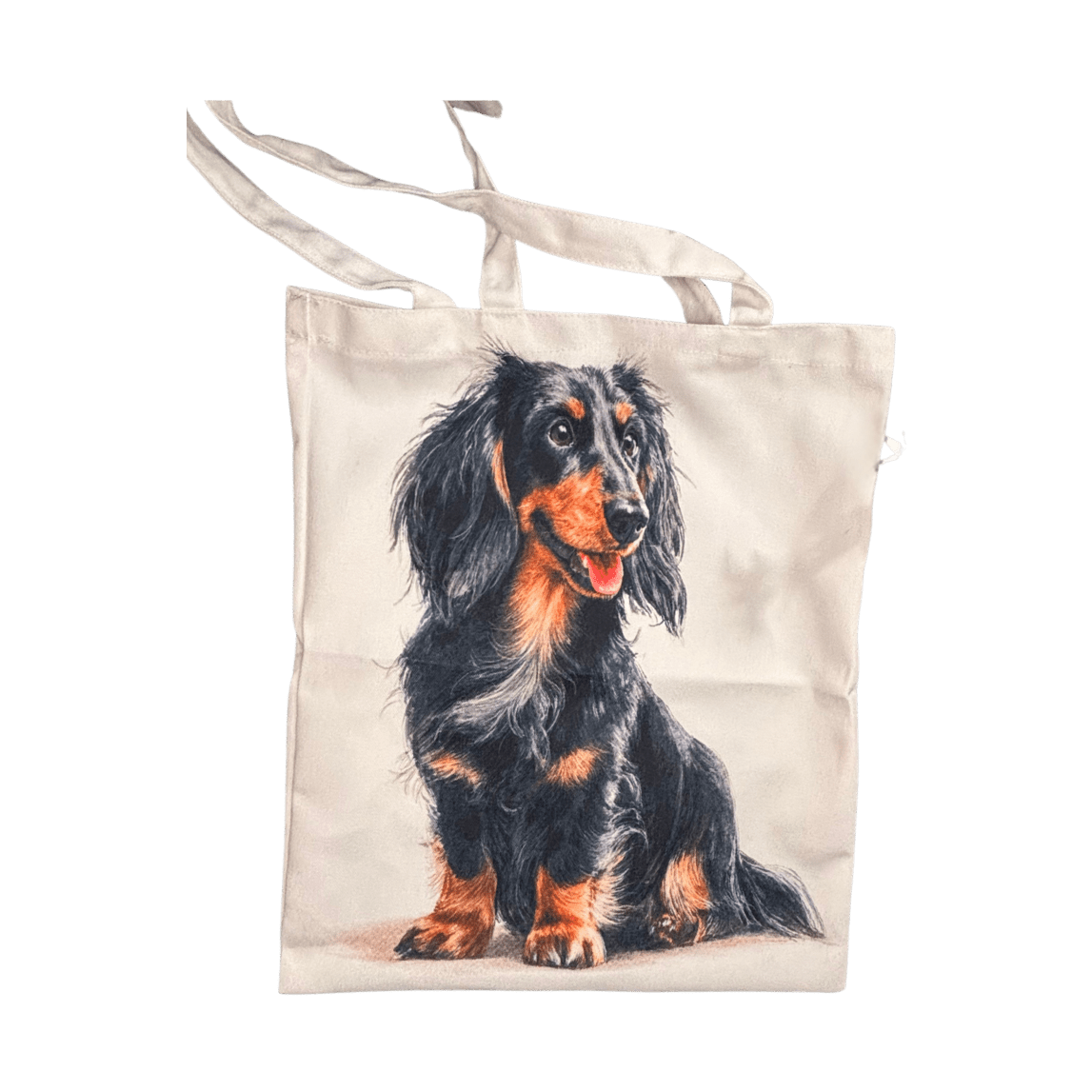 Canvasväska - Långhårig tax Väska