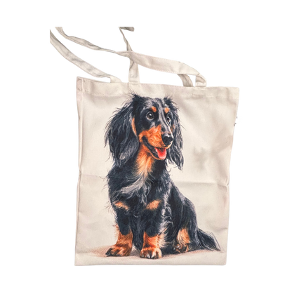 Canvasväska - Långhårig tax