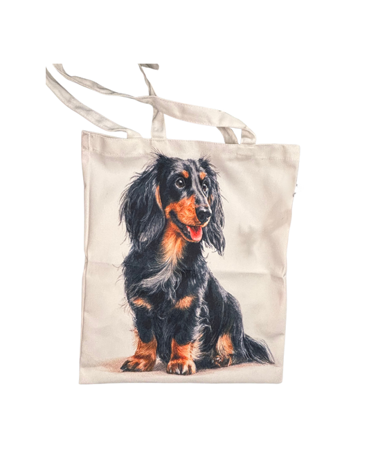 Canvasväska - Långhårig tax