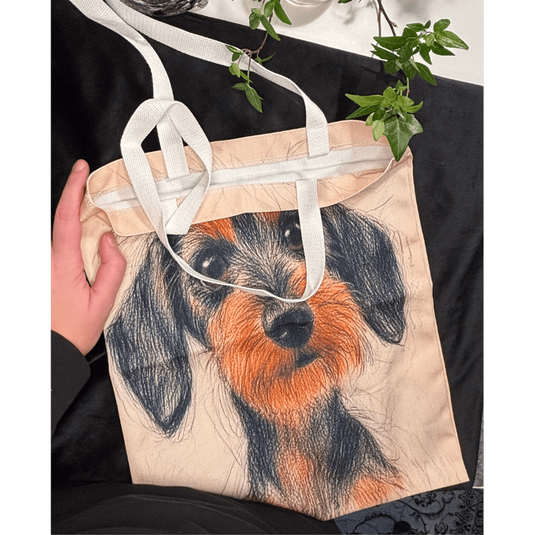 Canvasväska Strävhårig tax Väska