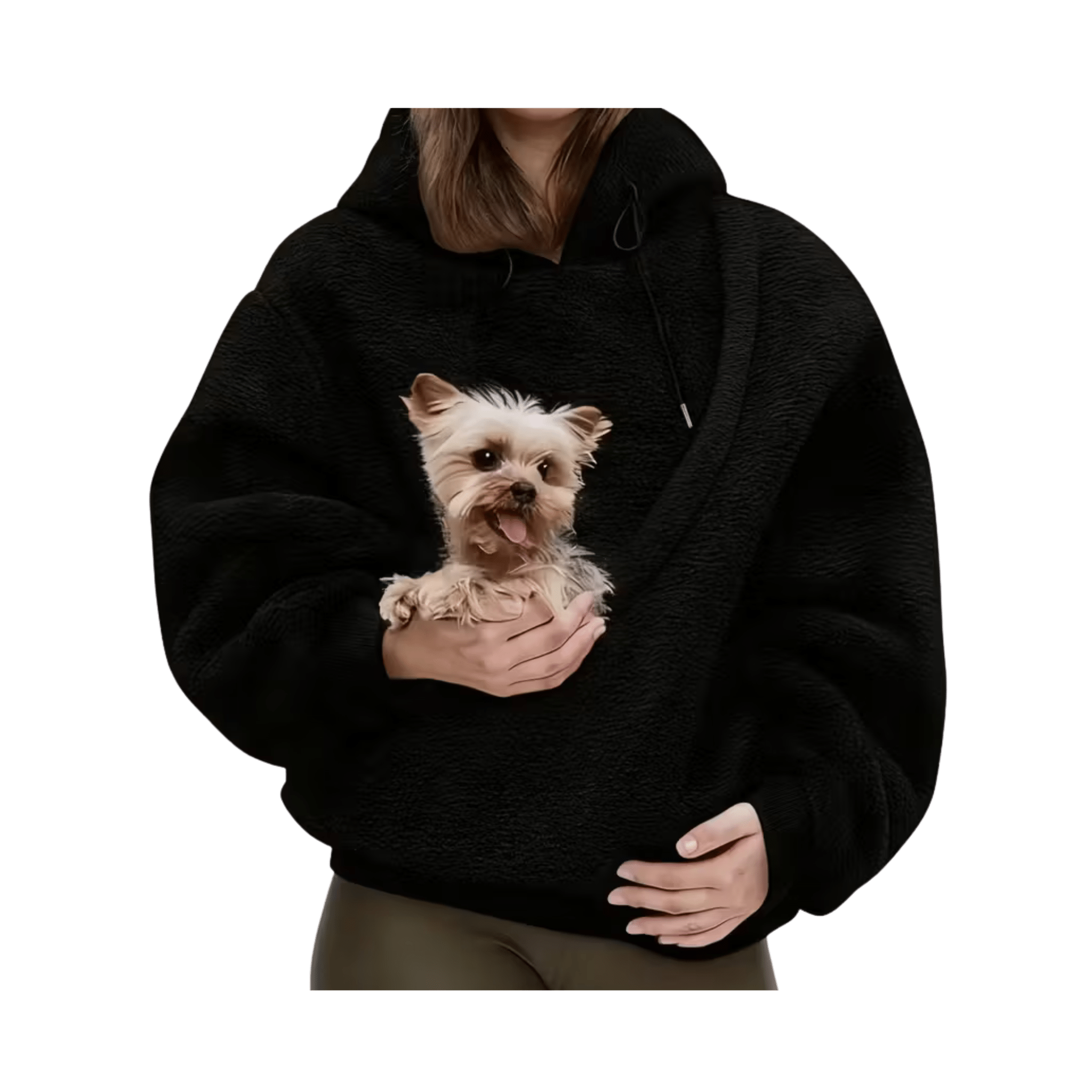 Tröja med plats för päls-bästisen Hoodie