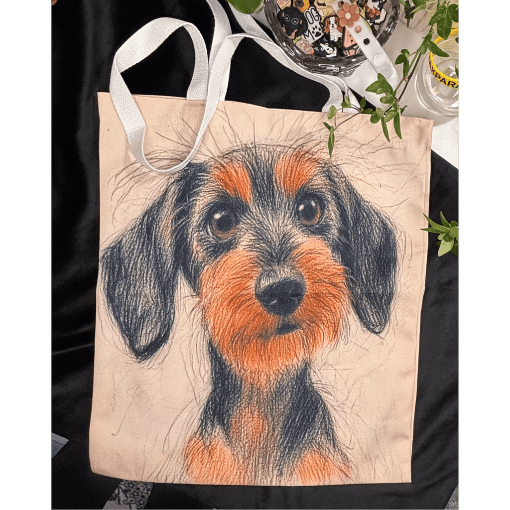 Canvasväska Strävhårig tax Väska