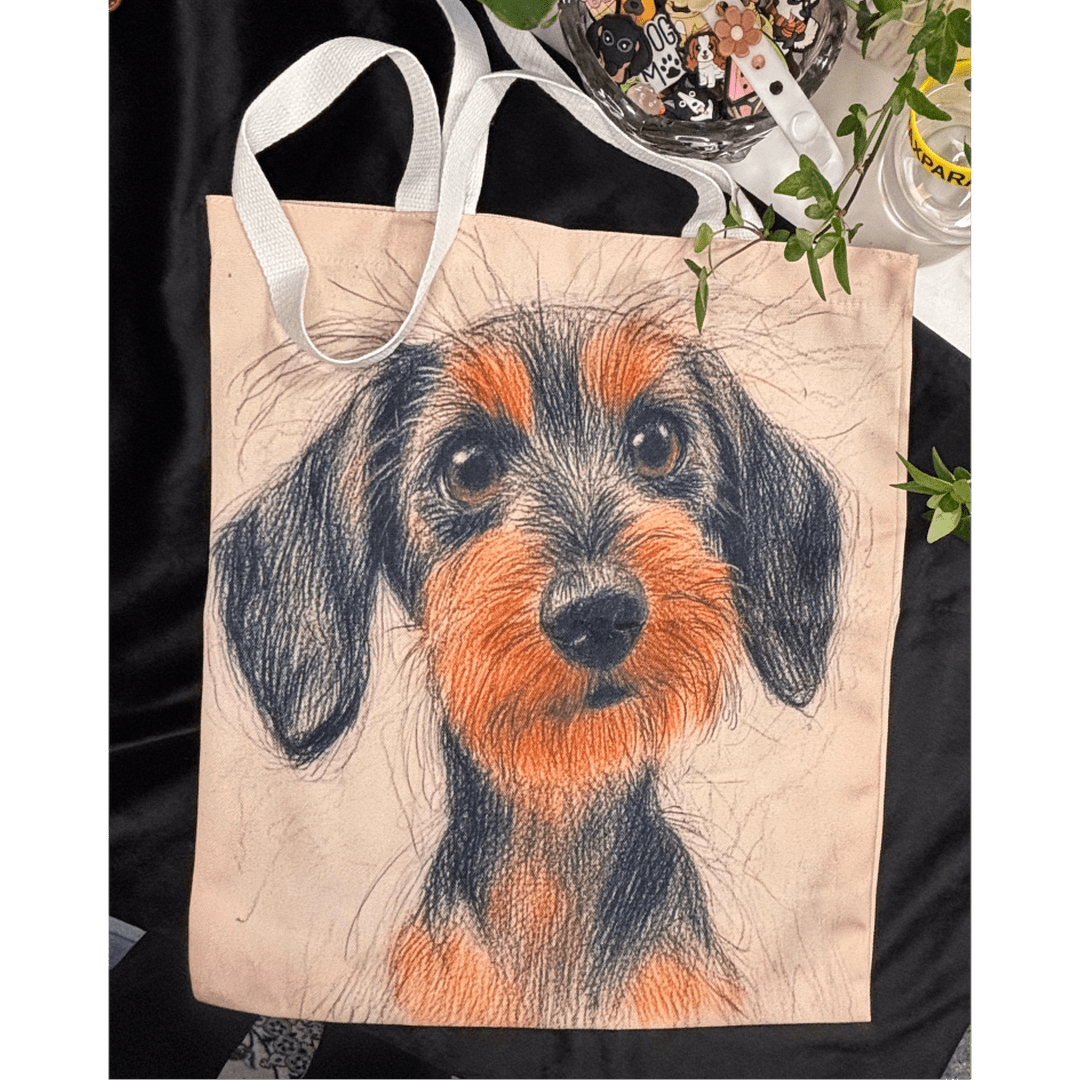 Canvasväska Strävhårig tax Väska