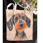 Canvasväska Strävhårig tax Väska