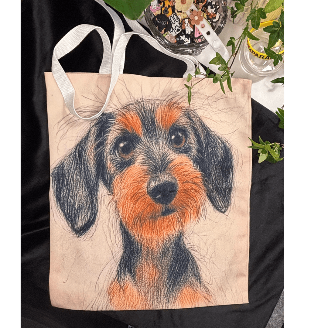 Canvasväska Strävhårig tax Väska