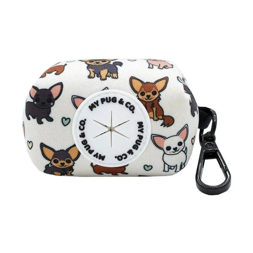 Behållare till hundbajspåsar: Chihuahua Dispenser och hållare för avföringspåsar för husdjur