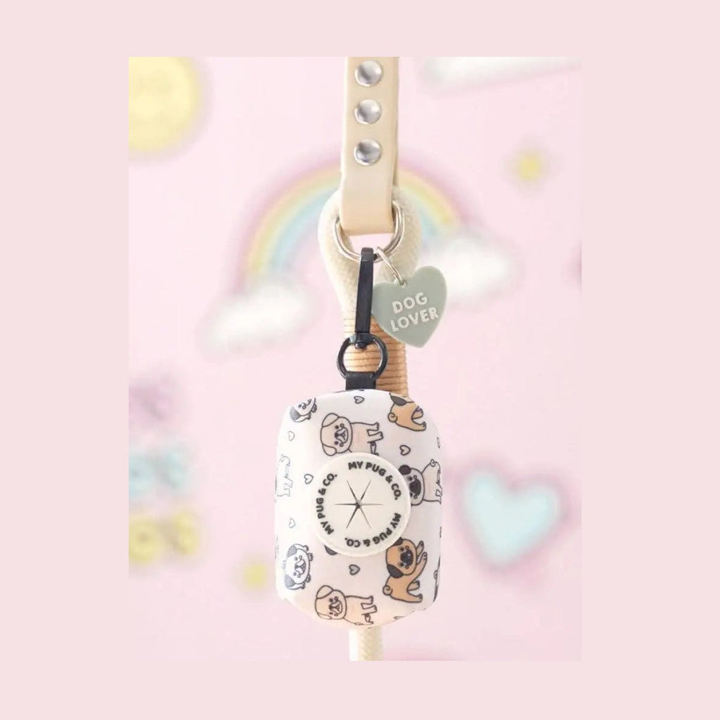 Behållare till hundbajspåsar Mops Dispenser och hållare för avföringspåsar för husdjur