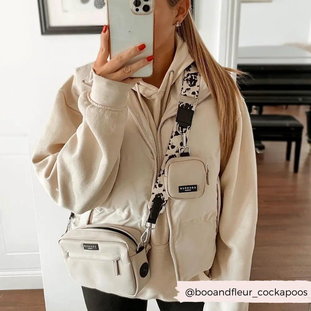 Liten promenadväska + valfri axelrem Hundpromenadsväska